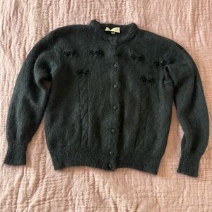Italian Mohair Sweater, Size M, Black
